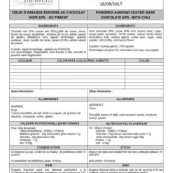 Badaboum Dragees Coeur D'Amande Piment X 500Gr