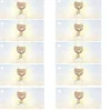 New Etiquette Drag Es Communion Calice X 10 Pi Ces Theme Communion