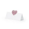 Badaboum Etiquette Marque Place Avec Coeur Rouge X 25 Pi Ces