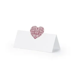 Badaboum Etiquette Marque Place Avec Coeur Rouge X 25 Pi Ces