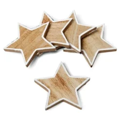 Badaboum Etoile En Bois Pour Decoration De Table Mariage X 6 Pi Ces