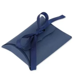 Badaboum Etui A Dragees Bleu Marine Avec Ruban Satin Bleu Marine X 10