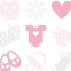 Clearance Feutrine Mini Silhouette B B Fille X 45 Theme D Co Baby Shower