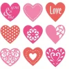 Badaboum Feutrine Silhouette Coeurs X 45