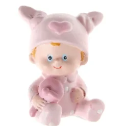 Figurine Bapt Me Fille Rose X 2 Pi Ces Theme Bapteme