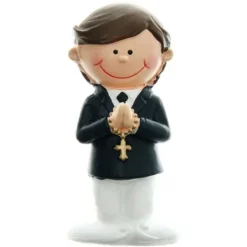 Figurine Communion Gar On Noir X 2 Pi Ces Theme Communion