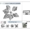 Badaboum Fleur Papillon Argent Suspendre Pour Sapin De Noel Sale