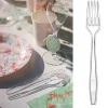 Hot Fourchette Plastique Transparente R Utilisables X 50 Theme Eco-Responsable