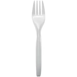 Clearance Fourchettes Plastique R Utilisable Blanc X 100 Pi Ces Theme Eco-Responsable