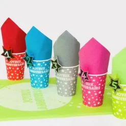Sale Gobelet Carton Joyeux Anniversaire Fuchsia X 10 Pi Ces Theme Joyeux Anniversaire