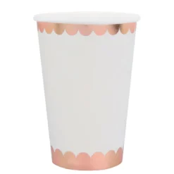 Badaboum Gobelet En Carton Festonn Rose Gold 27 Cl X10 Pi Ces