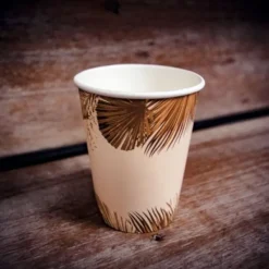 New Gobelet En Carton Palm Leaf X 8 Pi Ces Theme Cinema