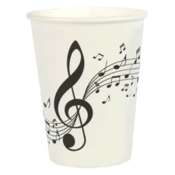 Badaboum Gobelet En Carton Th Me Musique 27 Cl 10 Pi Ces