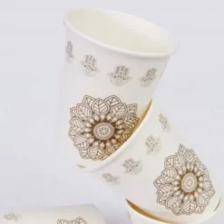 Clearance Gobelet Orientale Or En Carton X 10 Pi Ces Theme Eid Mubarak & Ramadan