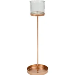 Badaboum Grand Bougeoir Bilbao Rose Gold Sur Pied