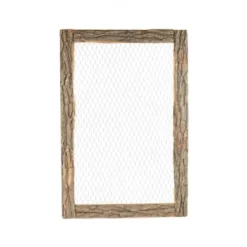 Badaboum Grand Cadre Mariage Grillage Ecorce De Bois