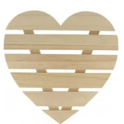 Badaboum Grand Coeur En Bois Latte 30Cm