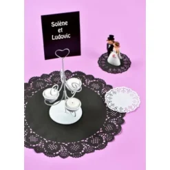 Badaboum Grand Porte Bougie Coeur Blanc