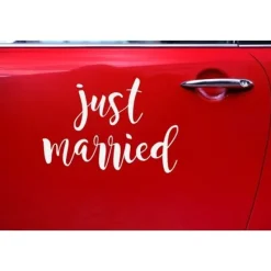 Badaboum Grand Sticker Mariage Voiture Just Married