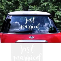 Badaboum Grand Sticker Mariage Voiture Just Married