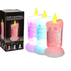 Badaboum Grande Bougie Led Paillet Avec Changement De Couleur Sale