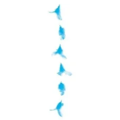Badaboum Grande Guirlande De Plume Turquoise Verticale