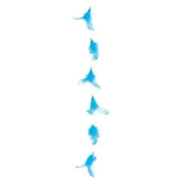 Badaboum Grande Guirlande De Plume Turquoise Verticale