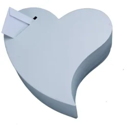 Badaboum Grande Urne Mariage Coeur Blanc