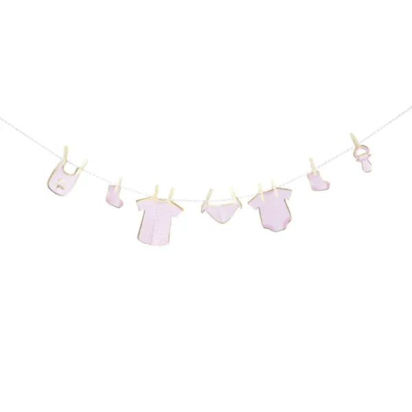 Hot Guirlande Baby Girl Rose 1.5M Theme D Co Baby Shower