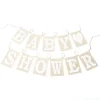 Best Guirlande Babyshower Lin Et Blanc Theme D Co Baby Shower
