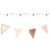 Badaboum Guirlande De 16 Fanions En Papier Rose Gold