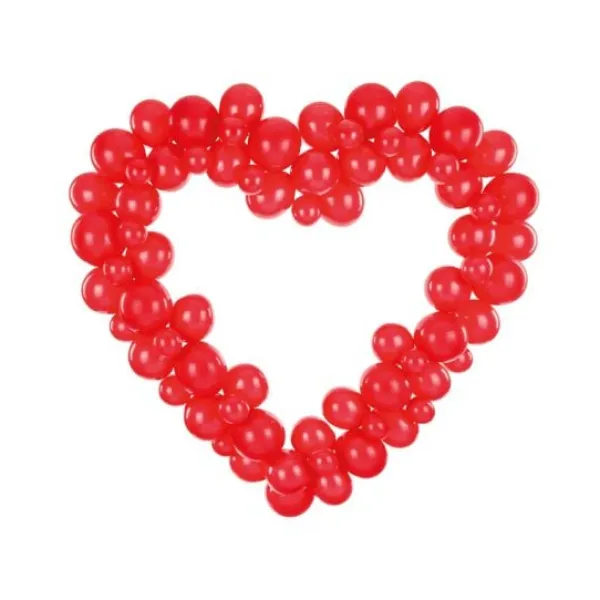 Badaboum Guirlande De Ballons Avec Cadre En Forme De Coeur Rouge