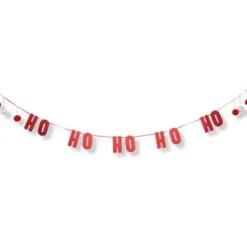 Badaboum Guirlande De Noel Hohoho Paillet Rouge Clearance