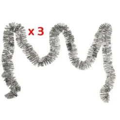 Badaboum Guirlande De Noel Pas Cher Argent X 3 Pi Ces New