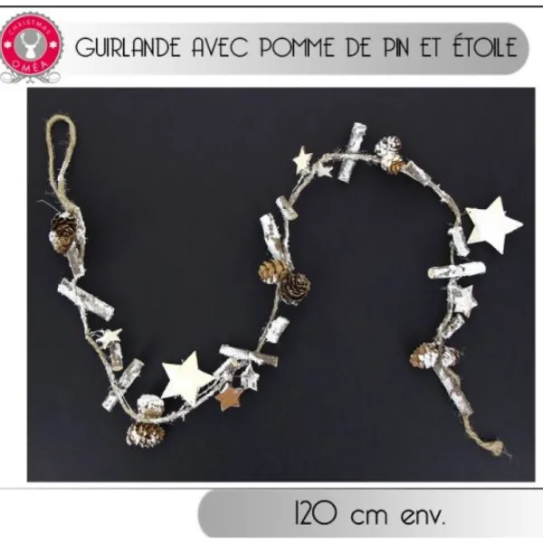 Badaboum Guirlande De Noel Pomme De Pin Avec Etoile Best
