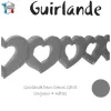 Badaboum Guirlande En Papier Avec Coeur Gris