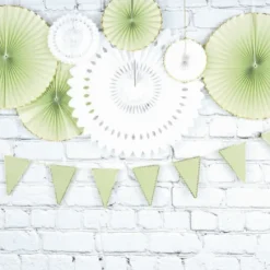Guirlande Fanions Festonn E Vert Pastel 3M Theme Deco Pastel