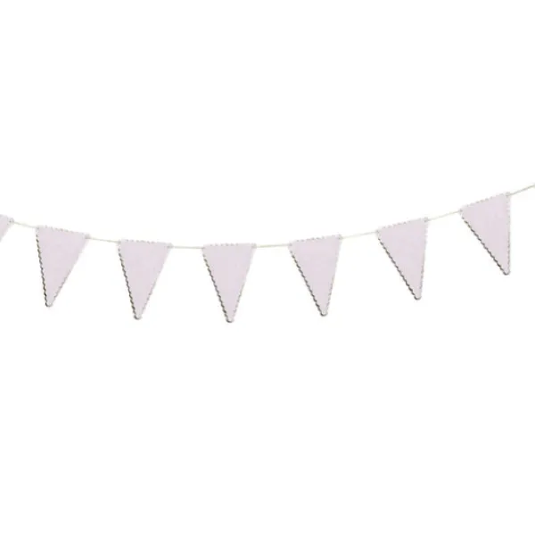 Guirlande Fanions Festonn E Rose Pastel 3M Theme Deco Pastel