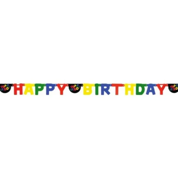 Discount Guirlande Happy Birthday Noir Theme Joyeux Anniversaire