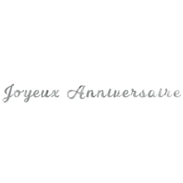 Clearance Guirlande Lettres Joyeux Anniversaire Argent 2M Theme Joyeux Anniversaire