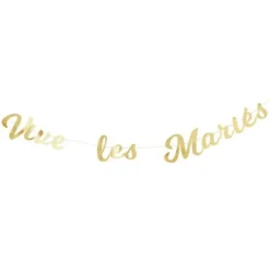 Badaboum Guirlande Lettres Vive Les Mari S Or 1.80M