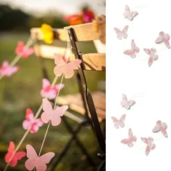 Badaboum Guirlande Lin Avec Papillons Gypsy Rose