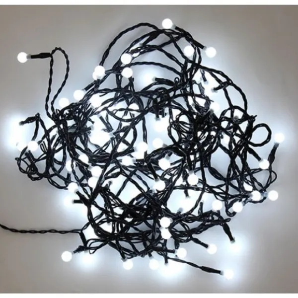 Badaboum Guirlande Lumineuse 100 Boules Blanche Led Sale