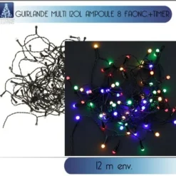 Badaboum Guirlande Lumineuse 120 Led Multicolore Avec Timer Best