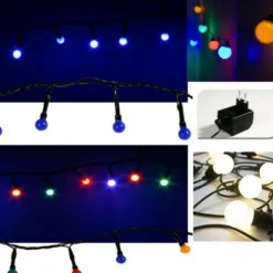 Badaboum Guirlande Lumineuse 80 Led Boule New