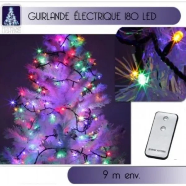 Badaboum Guirlande Lumineuse 180 Led Multicolore Avec Telecommande Hot