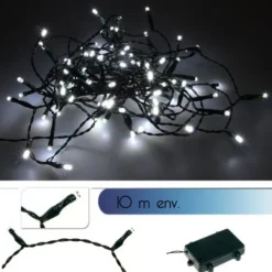 Badaboum Guirlande Lumineuse À Pile Ext Rieur 100 Led Blanc Hot