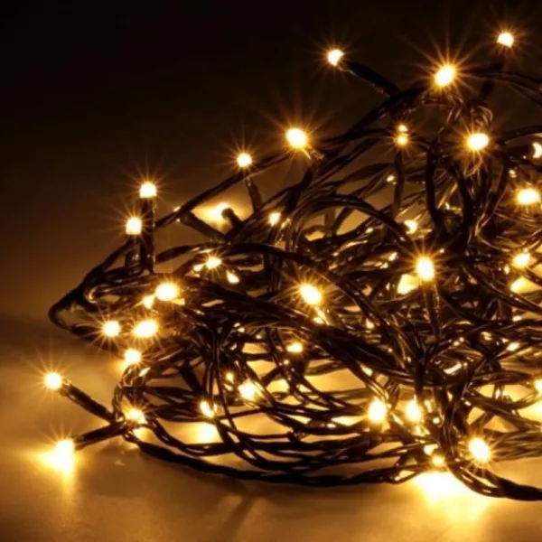 Badaboum Guirlande Lumineuse Noel 100 Led Blanc Chaud A Pile Hot