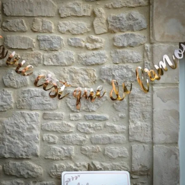 Badaboum Guirlande Mariage C'Est Que De L'Amour Rose Gold