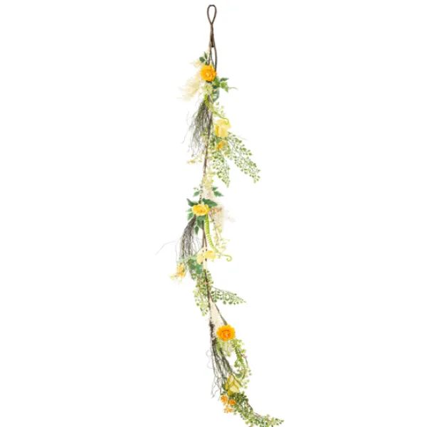 Badaboum Guirlande Mariage Des Fleurs Des Champs Jaune Orange 1M50